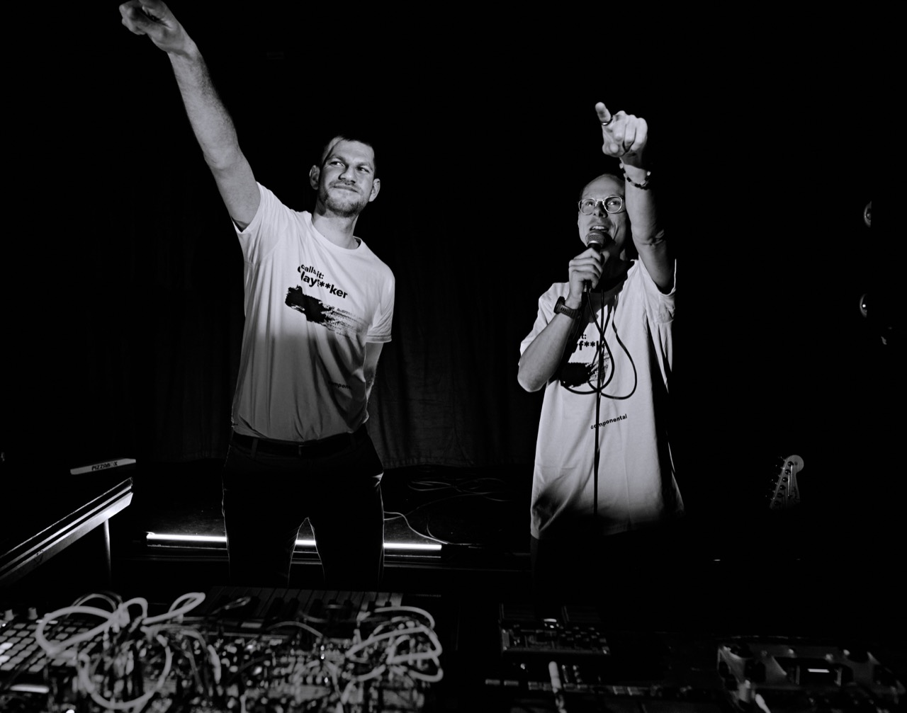 Componental co-founders Leo Fogadić and Rasmus Kjærbo presenting Dubby at the Copenhagen launch party in 2024