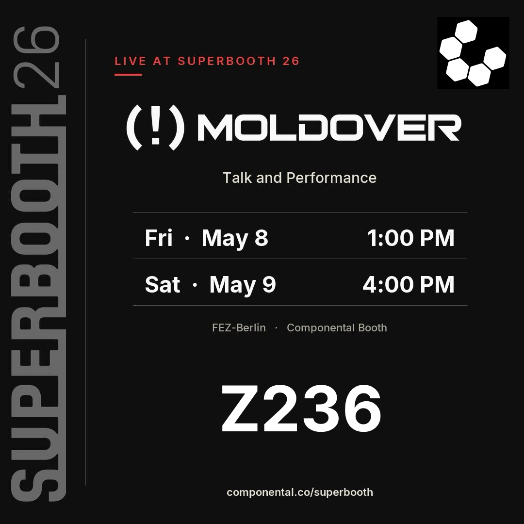 Moldover talk and performance at Componental booth, Superbooth Berlin 2026